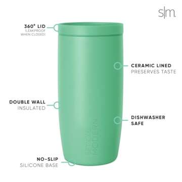 Simple Modern Travel Coffee Mug with 360° Lid - 16oz