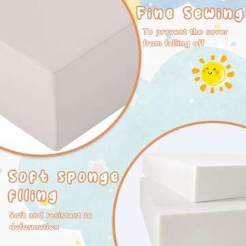 Merax Climbing Toys for Toddlers, Soft Climb and Crawl Playset Indoor Baby Soft Foam Blocks for Climbing, Crawling, 6-Piece