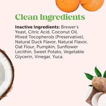 Pet Honesty Grass Green - Pee Grass Spot Saver Caused by Dog Urine, Gut Health Probiotics, Dog Urine Neutralizer for Lawn, Grass Burn Spot Chews, Cranberry, Apple Cider Vinegar, Dog Rocks (Duck 90 ct)