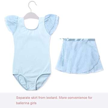 EQSJIU Blue Ballet Leotards for Girls 5t 5-6x Size 5-6 6-7 Years Old Dance Dress Skirted Leotard Bodysuits Purple Toddler Ballet Outfit