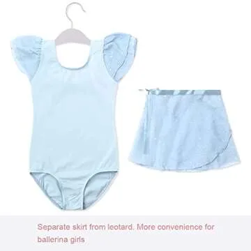 EQSJIU Blue Ballet Leotards for Girls 5t 5-6x Size 5-6 6-7 Years Old Dance Dress Skirted Leotard Bodysuits Purple Toddler Ballet Outfit