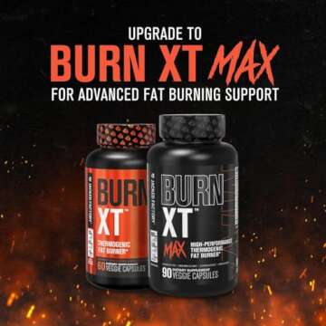 Jacked Factory Burn-XT for Men & Women - Improve Focus & Increase Energy - Premium Acetyl L-Carnitine, Green Tea Extract, Capsimax Cayenne Pepper, & More - 30 Natural Veggie Pills
