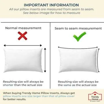 Trendy Home 12x20 Throw Pillow Insert, Cushion Sham Stuffer Hypoallergenic, Lumbar Support Decorative Home Outdoor Couch Bed Pillow Filler (Non Woven)