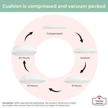 Trendy Home 12x20 Throw Pillow Insert, Cushion Sham Stuffer Hypoallergenic, Lumbar Support Decorative Home Outdoor Couch Bed Pillow Filler (Non Woven)