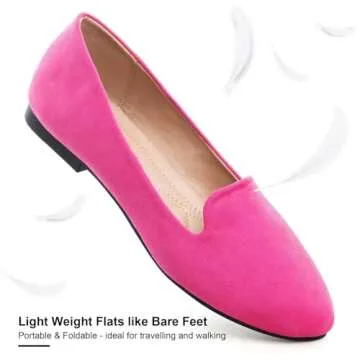 SAILING LU Women Round Toe Flats Comfortable Shoes
