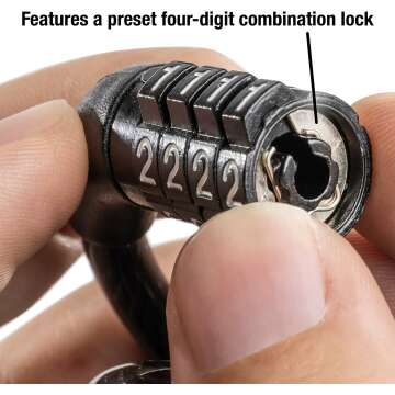 Master Lock Bike Lock Cable 8143D - Durable & Secure