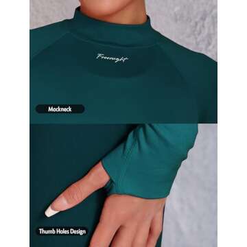 FRESOUGHT Seamless Long Sleeve Crop Top for Women