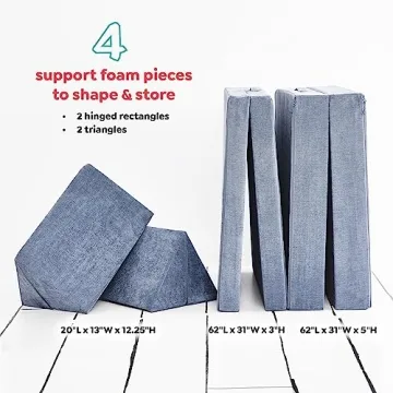 Yourigami Kids Play Couch - Convertible & Durable Design