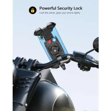 Viccux Motorcycle Phone Mount, Upgrade [Never Fall Off] [0 Shake] Bike Phone Mount, [3s Put & Take] 360° Rotatable Phone Holder for Motorcycle Bike Bicycle Scooter Compatible with Cellphones 4.7-6.8”