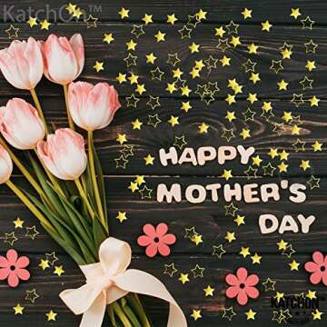 Gold Star Confetti for NYE 2021 Tables Decorations - 1.7 Oz | Metallic Gold Star Glitter Confetti for Twinkle Twinkle Little Star Baby Shower | Star Shaped Confetti for Moon Stars Birthday Decorations