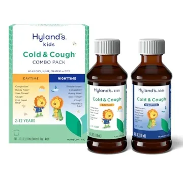Hyland's Kids Cold & Cough, Day and Night Combo Pack, Cold Medicine for Ages 2+, Syrup Cough Medicin...