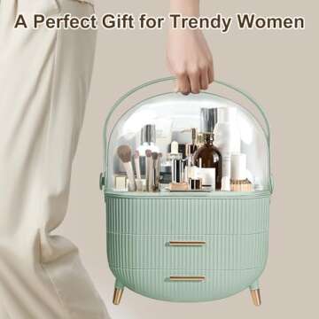 Elegant Makeup Organizer for Skincare & Cosmetics Storage