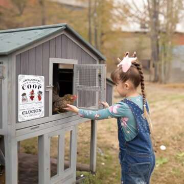 Chicken Coop Signs, Welcome to Our Coop, Chicken Signs for Coop, Farm, Home, Garden, Farmhouse Kitchen Decor(8" x 12")