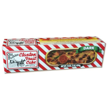Old Fashion Claxton Fruit Cake - 1 Lb. Dark Recipe - Freshly Wrapped Luxury