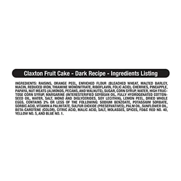 Old Fashion Claxton Fruit Cake - 1 Lb. Dark Recipe