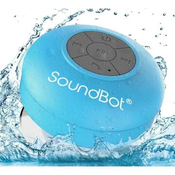 Water Resistant Bluetooth 4.0 Shower Speaker - Blue
