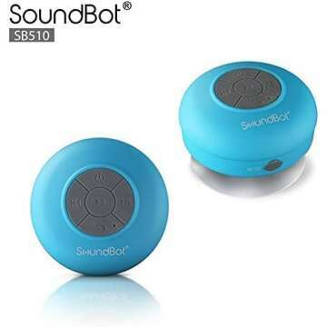 Water Resistant Bluetooth 4.0 Shower Speaker - Blue