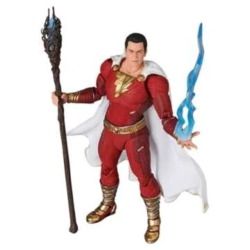 MEDICOM TOY MAFEX Shazam! (Fury of The Gods Ver.) with Sturdy Protective Clear Case for Shipping. Japan Import. 2025/09 Release