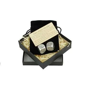 Date Night Dice 2 Metal Dice Gives 36 Possible Date Nights - Great Fun Date Night Idea