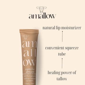 Amallow Natural Tallow Lip Balm Vanilla Dream Organic Hydration