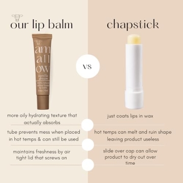 Amallow Natural Tallow Lip Balm Vanilla Dream Organic Hydration