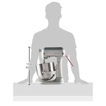 KitchenAid KSM8990NP 8-Quart Commercial Countertop Mixer, 10-Speed, Gear-Driven, Nickel Pearl