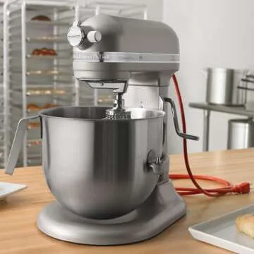 KitchenAid KSM8990NP 8-Quart Commercial Countertop Mixer, 10-Speed, Gear-Driven, Nickel Pearl