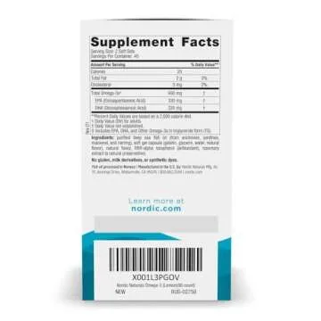 Nordic Naturals Omega-3, Lemon Flavor - 90 Soft Gels - 690 mg Omega-3 - Fish Oil - EPA & DHA - Immun...