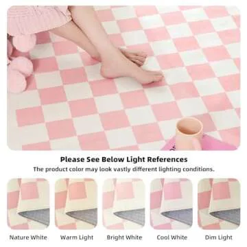 Elegant TRUEDAYS Checkerboard Area Rug for Every Room