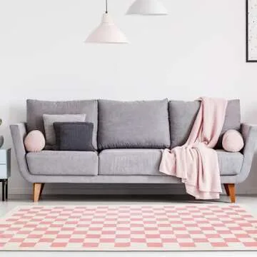Elegant TRUEDAYS Checkerboard Area Rug for Every Room