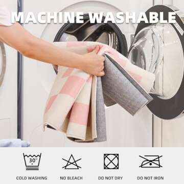 TRUEDAYS Area Rug 6x9 Rose Pink Large Big Area Rug Checkerboard Rug Washable Rug for Bedroom Non-Shedding Easy Care Area Rug with Non-Slip Backing for Kitchen Living Room Office and Dining Room