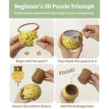 Creative PieceRelax 3D Puzzle Flowerpot for Indoor Plants