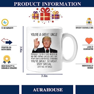 Funny Uncle Coffee Mug Gift from Niece Nephew 11 Oz