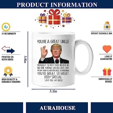 Funny Uncle Coffee Mug Gift from Niece Nephew 11 Oz