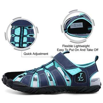 JIASUQI Aqua Socks for Water Activities in Blue Color