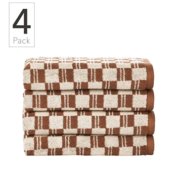 Nate Berkus 100% Cotton Geometric Towel Set | 4-Piece