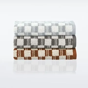 Nate Berkus 100% Cotton Geometric Towel Set | 4-Piece