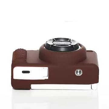 Pocoukate Case for Sony ZV-1F, ZV-1 II/ZV-1M2 Vlog Camera, ZV1F Camera Silicone Cover, Anti-Scratch Slim Fit Soft with ZV1 F Screen Protector- Coffee Skin