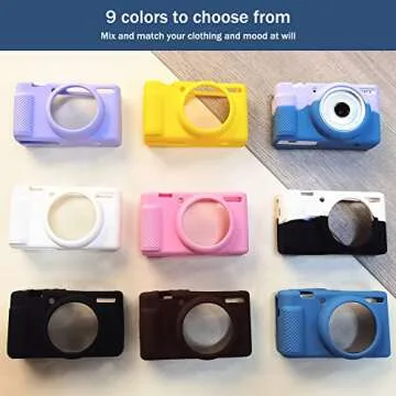 Pocoukate Case for Sony ZV-1F, ZV-1 II/ZV-1M2 Vlog Camera, ZV1F Camera Silicone Cover, Anti-Scratch Slim Fit Soft with ZV1 F Screen Protector- Coffee Skin