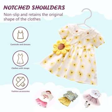 Trusir Kids Hangers - 100 Pack Durable Baby Hangers for Closet