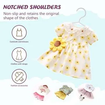 Trusir Kids Hangers - 100 Pack Durable Baby Hangers for Closet