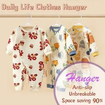 Trusir Kids Hangers - 100 Pack Durable Baby Hangers for Closet