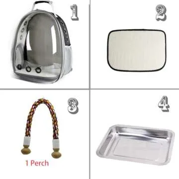 Fashionable Bird Carrier for Parakeets and Cockatiels