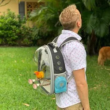 Fashionable Bird Carrier for Parakeets and Cockatiels