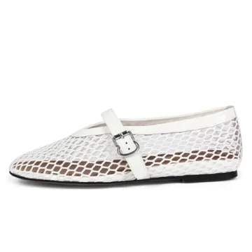 FANETLANN Women's Mesh Ballet Flats - Fashionable and Comfortable Daily Shoes