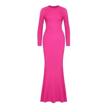 Elegant REORIA Long Sleeve Bodycon Maxi Dress for Women