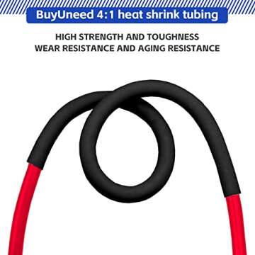 Durable Black Heat Shrink Tubing - Waterproof Insulation Wrap