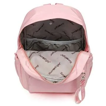 CaranY Kids Backpack Girls and Boys Large Space Waterproof Classic School Backpack Light Weight Medium Size Multi-pocket Pink Toddler Backpack Suitable For 3 To 13 Years old