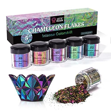 LET'S RESIN Chameleon Flakes - Intense Color Shift Pigment Powder for Art