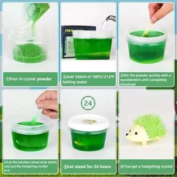 sdaymol Hedgehog Crystal Growing Kit for Kids 6+ in 24H